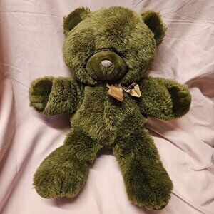 Commonwealth 1988 K-23 Vintage Brown Teddy Bear W/ Bow Stuffed Plush READ